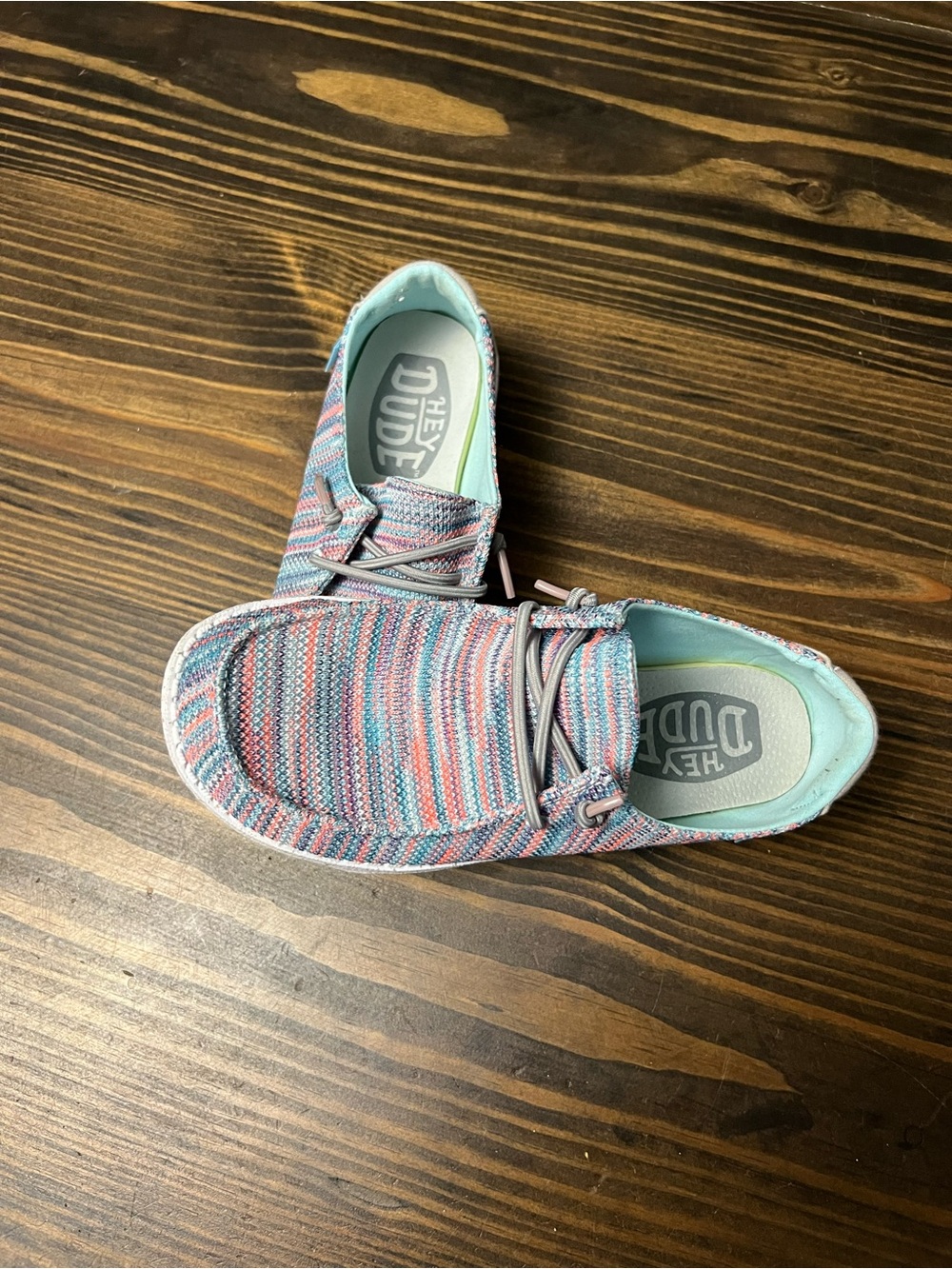 Hey Dude- Sunset Pink Wendy Sox Size 6- Great Condition